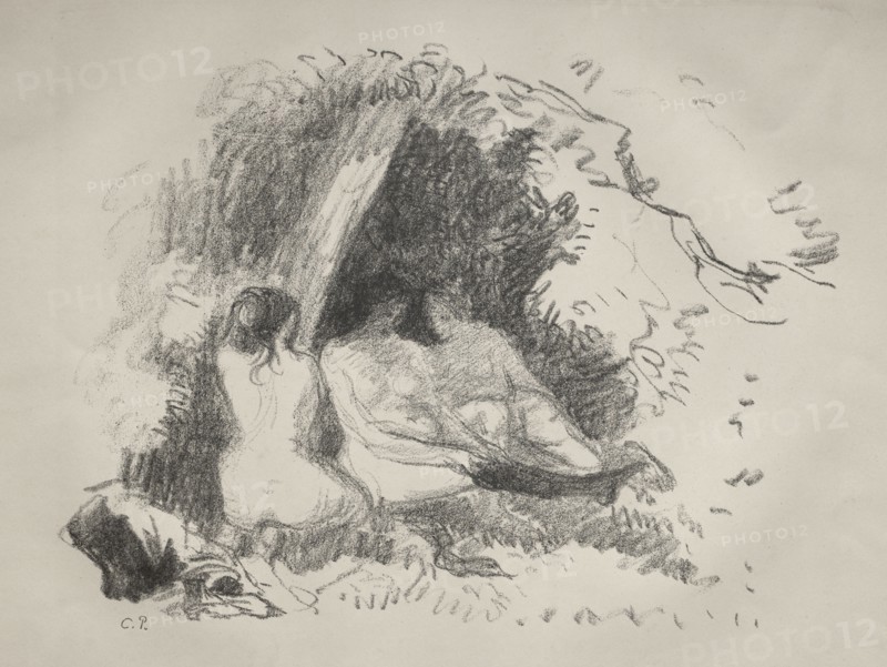 Nude Women, c. 1896. Camille Pissarro (French, 1830-1903). Lithograph
