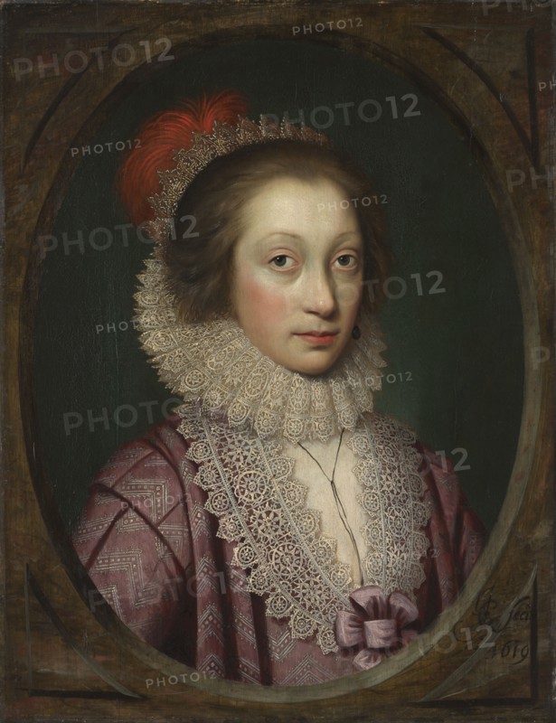Portrait of a Woman, possibly Elizabeth Boothby, 1619. Cornelis Jonson (called Jonson van Ceulen) (British, 1593-1661). Oil on wood; framed: 93.5 x 78 x 5 cm (36 13/16 x 30 11/16 x 1 15/16 in.); unframed: 65.7 x 56 cm (25 7/8 x 22 1/16 in.).