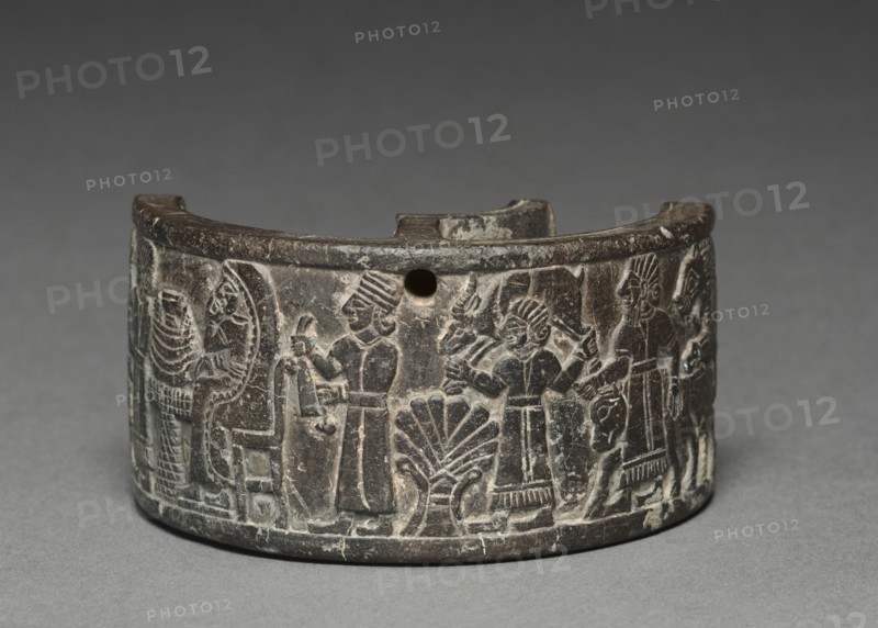 Banquet Pyxis , 800-750 BC. Anatolia, Neo-Hittite, 9th-8th Century BC. Steatite; overall: 5 x 10 cm (1 15/16 x 3 15/16 in.).