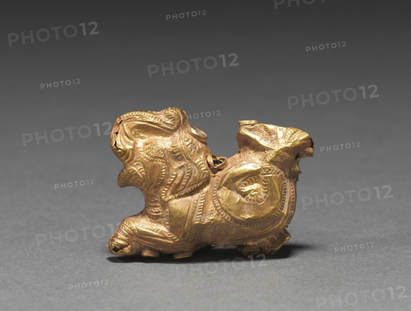 Pendant in the Shape of a Fish-Tailed Elephant, 185-72 BC. India, Shunga Period (c. 187-78 BC). Gold;