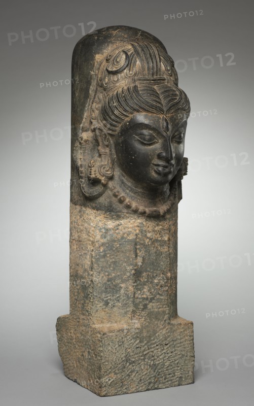 One-Faced Linga (Ekamukhalinga), 600s-700s. Eastern India, Bihar, Medieval Period, Pala Dynasty, 7th-8th Century. Chloritic schist; overall: 83.8 cm (33 in.).