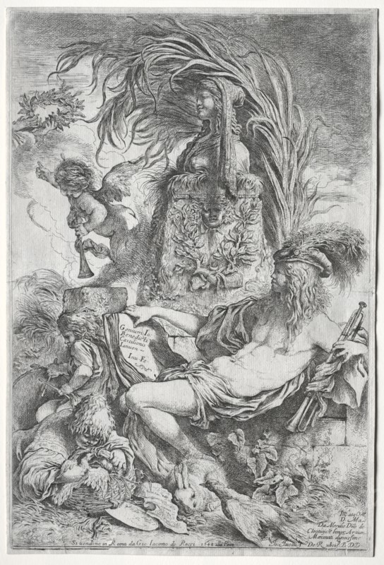 The Genius of Castiglione, 1648. Giovanni Benedetto Castiglione (Italian, 1609-1664). Etching