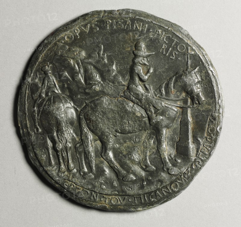 Portrait of John VIII Palaoelogus, Emperor of Constantinople, 1424-1428 (reverse), c. 1438-1439. Pisanello (Italian, Ferrara, c. 1395-1455). Lead; diameter: 10.4 cm (4 1/8 in.).