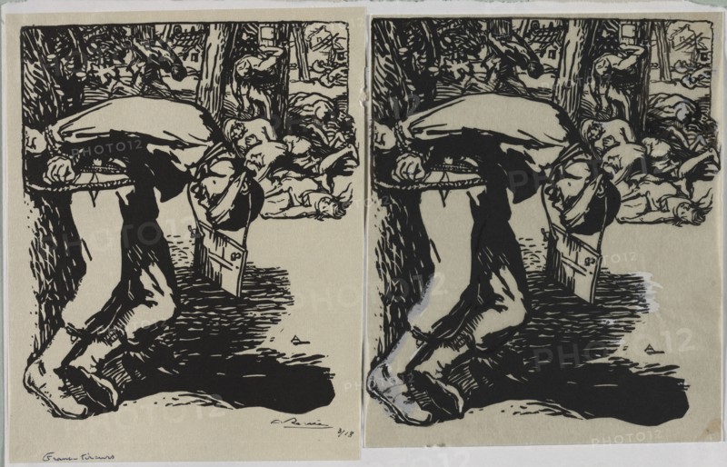 Franc-Tireurs, 1914. Auguste Louis Lepère (French, 1849-1918). Woodcut