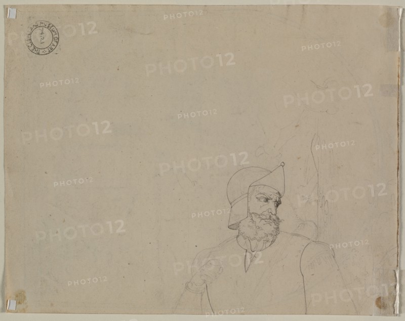 Soldier in a Landscape, second quarter 19th century. Carl Wilhelm Tischbein (German, 1797-1855). Pen and gray ink and graphite; sheet: 16.8 x 20.5 cm (6 5/8 x 8 1/16 in.).