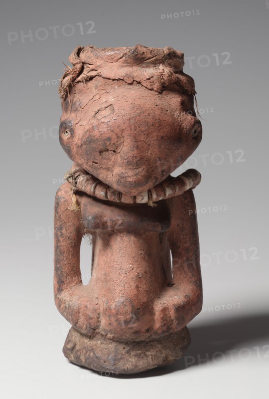 Half-Figure, late 1800s-early 1900s. Central Africa, Democratic Republic of the Congo, Luba, late 19th-early 20th century. Wood, cloth, beads; overall: 22.4 x 10.7 x 12.4 cm (8 13/16 x 4 3/16 x 4 7/8 in.)