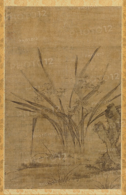 Narcissus and Rocks, 1368-1644. Lu Tianru (Chinese, first half of 1400s). Hanging scroll, ink on silk; overall: 66.8 x 42.8 cm (26 5/16 x 16 7/8 in.).