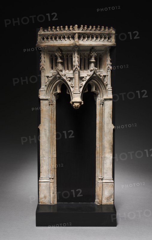 Architectural Canopy, c. 1450-1475. France, Burgundy, 15th century. Limestone from Tonnerre; overall: 50.5 x 21.8 x 10.7 cm (19 7/8 x 8 9/16 x 4 3/16 in.)