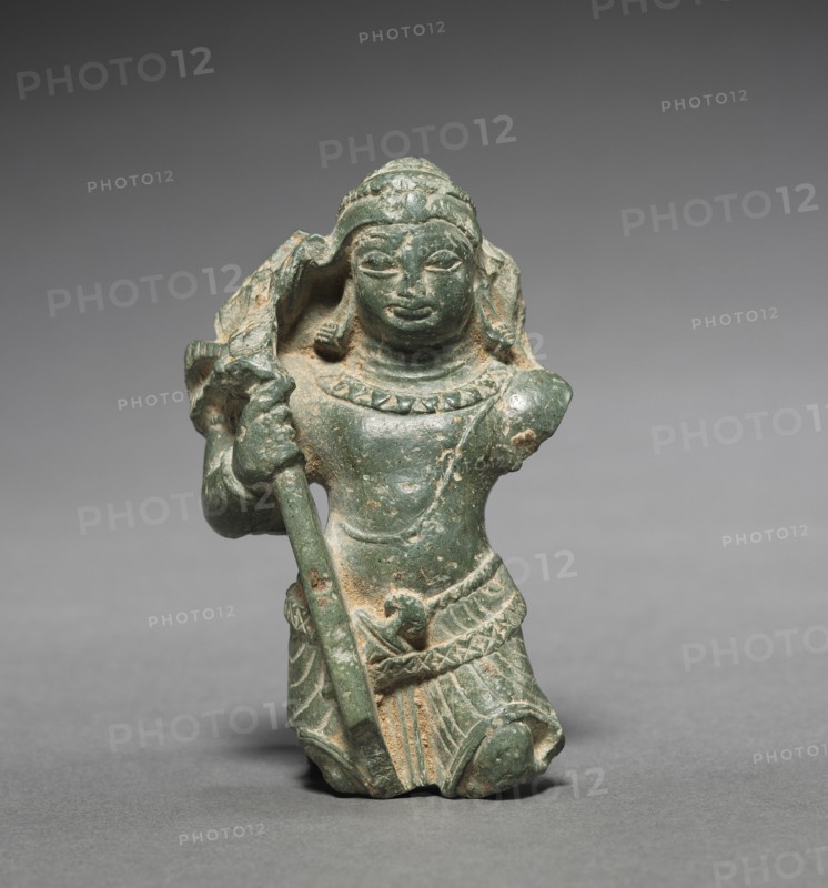 Karttikeya, 400s. India, Kashmir, c. 5th Century. Stone; overall: 8.2 cm (3 1/4 in.).