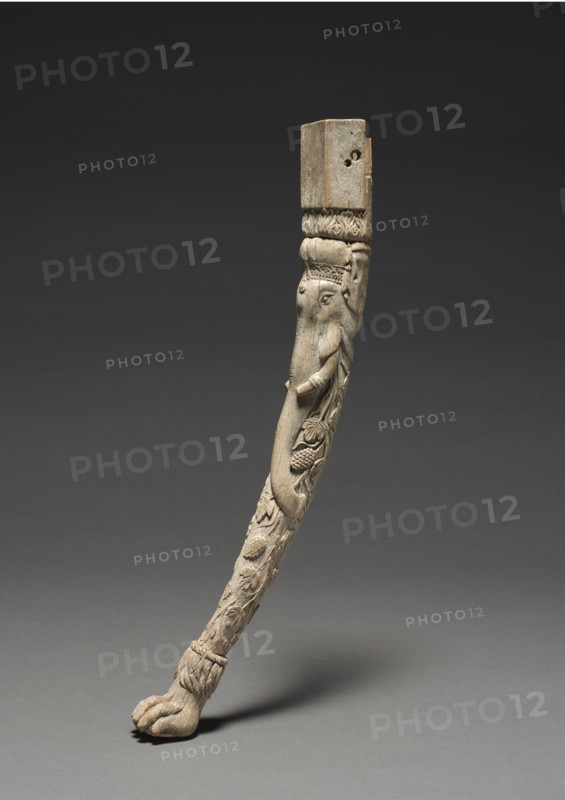 Chair Leg, 300s. Afghanistan, Begram, Kushan Period (1st century-320). Ivory; overall: 43.8 cm (17 1/4 in.).
