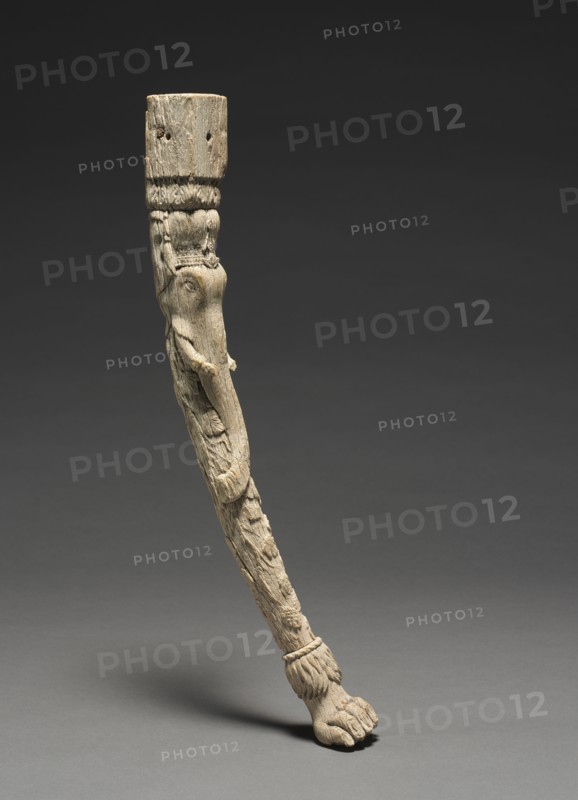 Chair Leg, 300s. Afghanistan, Begram, Kushan Period (1st century-320). Ivory; overall: 43.8 cm (17 1/4 in.).