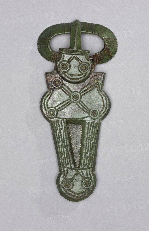 Buckle, 500s. Frankish(?), Migration period, 6th century. Brass; overall: 11.8 cm (4 5/8 in.)