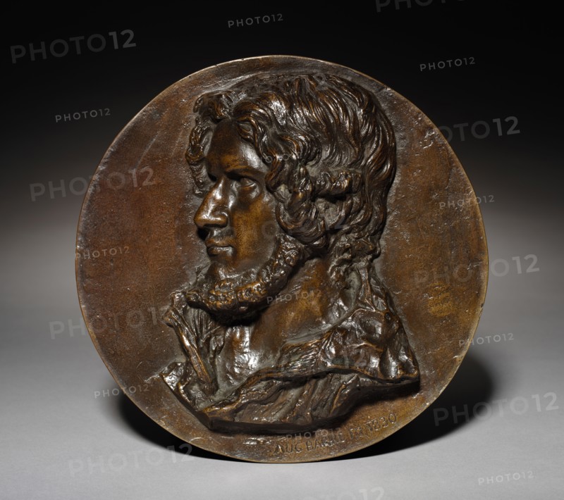 Portrait Medallion, 1830. Jean-Auguste Barre (French, 1811-1896). Bronze; diameter: 21.8 cm (8 9/16 in.)