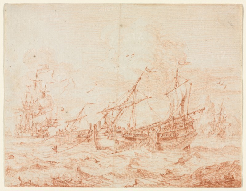 The Herring Bark, first third 1700s. Sieuwert van der Meulen (Dutch, 1730). Red chalk; sheet: 15 x 19.3 cm (5 7/8 x 7 5/8 in.).