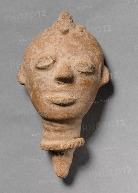 Head, 2nd half of 1600s. Guinea Coast, Ghana, Akan, 2nd half of 17th century. Terracotta; overall: 12.7 cm (5 in.)
