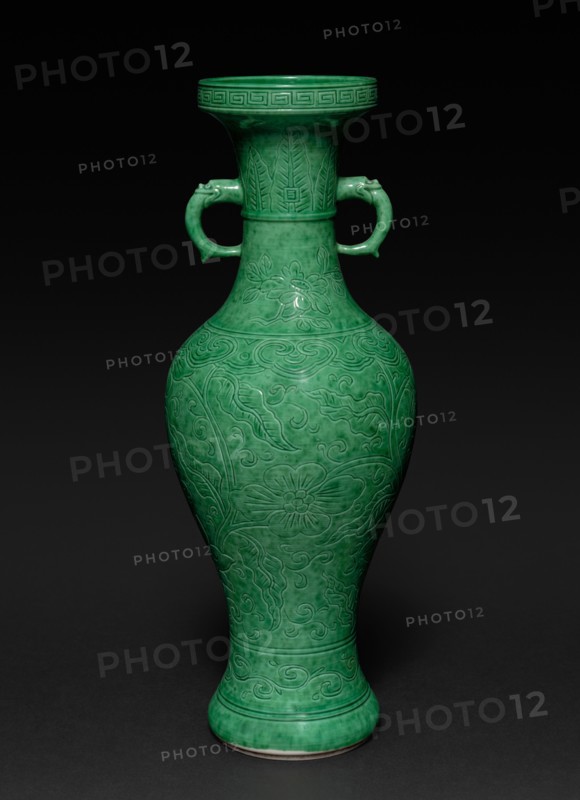 Vase, 1662-1722. China, Jiangxi province, Jingdezhen kilns, Qing dynasty (1644-1912), Kangxi reign (1661-1722). Glazed white porcelain; overall: 25.4 cm (10 in.).
