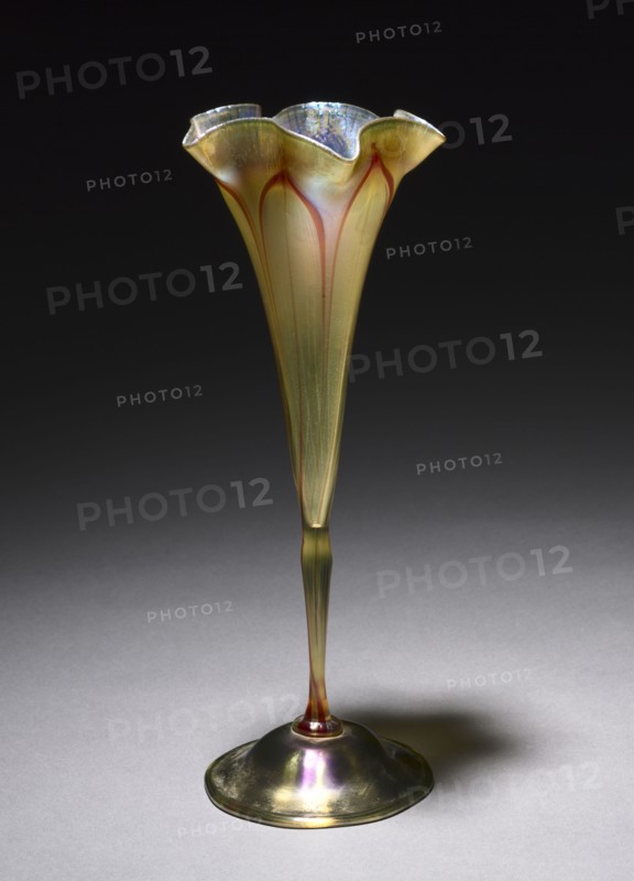 Goblet-Shaped Stemmed Vase, c. 1895. Tiffany and Company (American), Louis Comfort Tiffany (American, 1848-1933). Favrile glass; overall: 33 cm (13 in.).