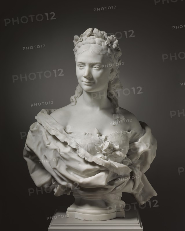 Bust of a Lady (possibly Fanny Coleman), 1872. Jean-Baptiste Carpeaux (French, 1827-1875). Marble; overall: 83.2 x 58.5 x 39.4 cm (32 3/4 x 23 1/16 x 15 1/2 in.)