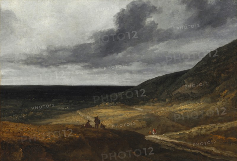 Landscape Near Paris, c. 1840. Attributed to Georges Michel (French, 1763-1843). Oil on fabric; framed: 105.6 x 146.4 x 9.6 cm (41 9/16 x 57 5/8 x 3 3/4 in.); unframed: 88.8 x 129.5 cm (34 15/16 x 51 in.)