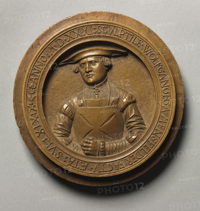 Model for a Portrait Medal of Wolfgang Gamensfelder at Age 19, 1531. Master of Gamensfelder (German). Boxwood; overall: 11.9 x 11.9 x 2.5 cm (4 11/16 x 4 11/16 x 1 in.).