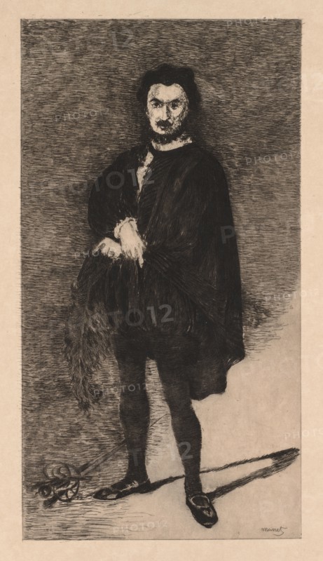 The Tragic Actor, 1866. Edouard Manet (French, 1832-1883). Etching