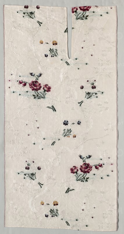 Length of Silk Brocade, 1756. England, Spitalfields, 18th century. Silk; overall: 102 x 50.5 cm (40 3/16 x 19 7/8 in.)