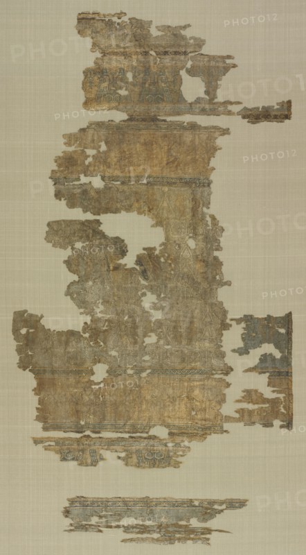Silk fragments, 1000s-1100s. Syria, 1100s. Samite: silk; overall: 97.8 x 56.5 cm (38 1/2 x 22 1/4 in.)