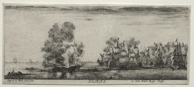 The Four Elements:  Ignis. Stefano Della Bella (Italian, 1610-1664). Etching