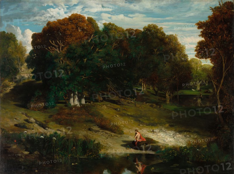 In the Forest, 1841. Célestin François Nanteuil (French, 1813-1873). Oil on fabric; framed: 123.2 x 155.6 x 12.7 cm (48 1/2 x 61 1/4 x 5 in.); unframed: 97 x 129.8 cm (38 3/16 x 51 1/8 in.)