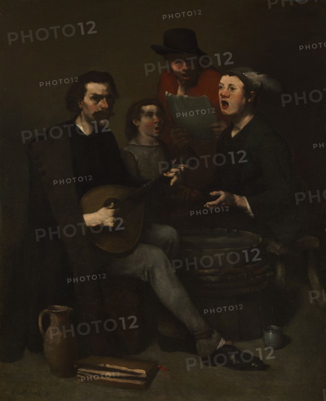 Singers, 1863-1868. Théodule Ribot (French, 1823-1891). Oil on fabric; framed: 88.9 x 75.6 x 6.8 cm (35 x 29 3/4 x 2 11/16 in.); unframed: 74 x 60.3 cm (29 1/8 x 23 3/4 in.)