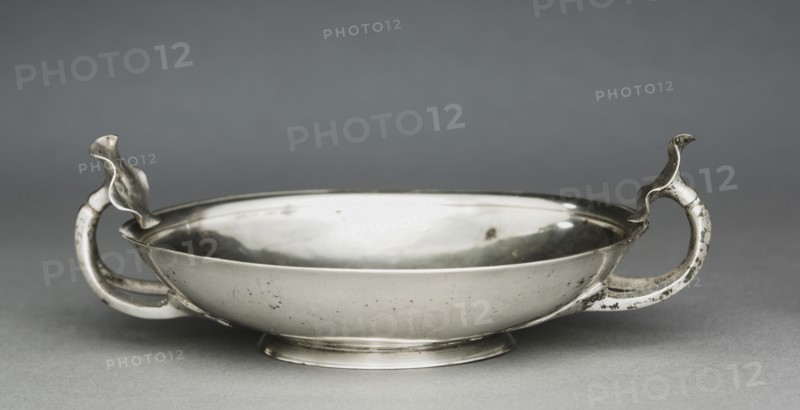 Stemless Kylix, c. 200s BC. Greece, c. 3rd Century BC. Silver; diameter: 15 cm (5 7/8 in.); overall: 6.1 x 18.2 cm (2 3/8 x 7 3/16 in.).