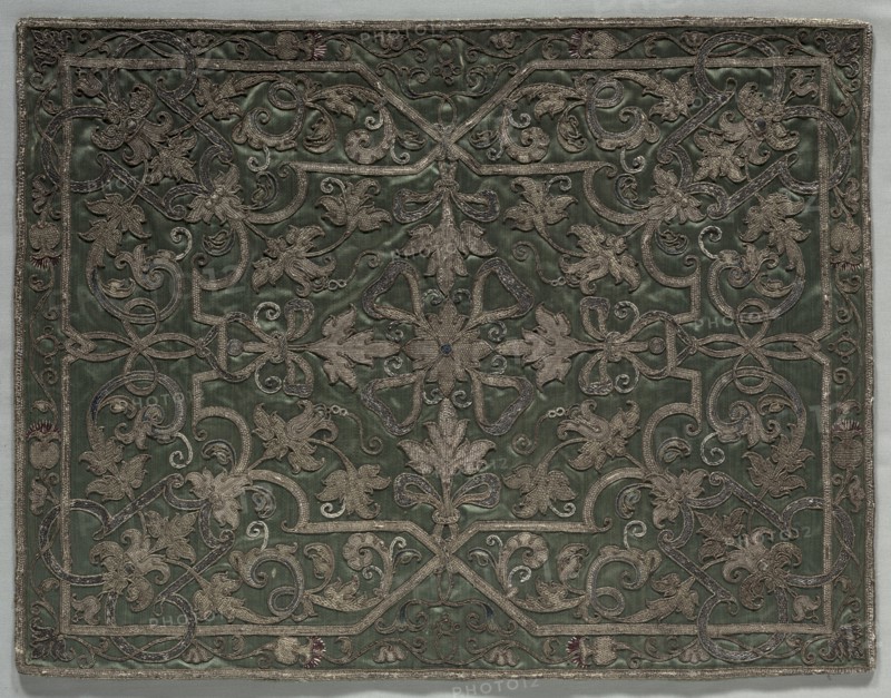 Apparel from a Dalmatic, early 1500s. Italy, early 16th century. Embroidery; silk and metallic threads; overall: 42.3 x 55 cm (16 5/8 x 21 5/8 in.)