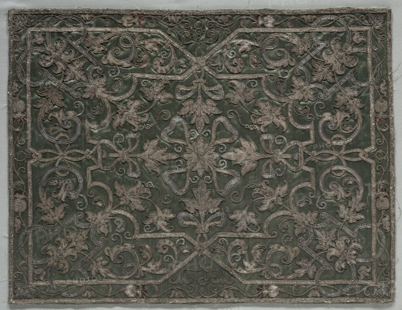 Apparel from a Dalmatic, early 1500s. Italy, early 16th century. Silk, gold and silver thread; embroidery; overall: 41.9 x 54.6 cm (16 1/2 x 21 1/2 in.)