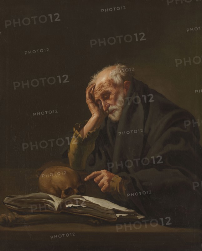 Saint Jerome, c. 1621. Hendrick ter Brugghen (Dutch, 1588-1629). Oil on canvas; framed: 149.2 x 125.4 x 8.3 cm (58 3/4 x 49 3/8 x 3 1/4 in.); painted surface: 125.5 x 102 cm (49 7/16 x 40 3/16 in.); tacking margins of oritinal fabric let out: 131.5 x 107 cm (51 3/4 x 42 1/8 in.); former: 148 x 124.1 x 7 cm (58 1/4 x 48 7/8 x 2 3/4 in.)