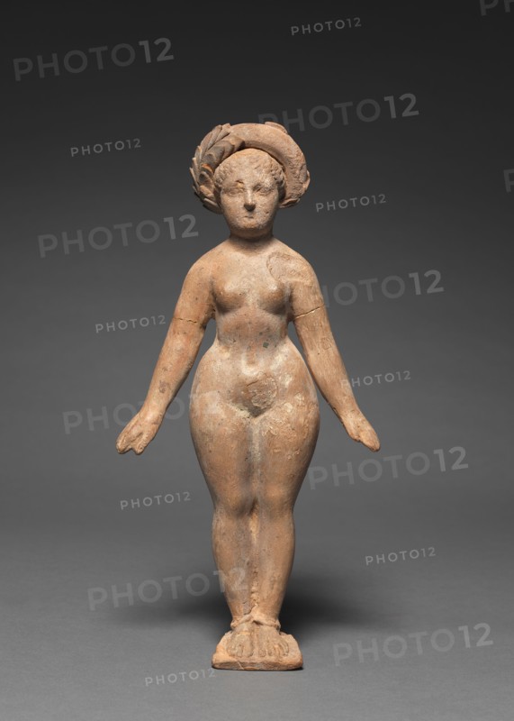 Fertility Goddess, 100s. Pakistan, Gandhara, reportedly Charsada, early Kushan Period (1st century-320). Terracotta; height: 26.7 cm (10 1/2 in.).