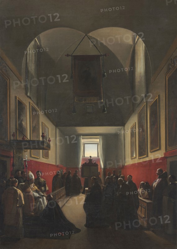 Homage to a Bishop, 1839. François Marius Granet (French, 1775-1849). Oil on fabric; unframed: 172.5 x 123.3 cm (67 15/16 x 48 9/16 in.)