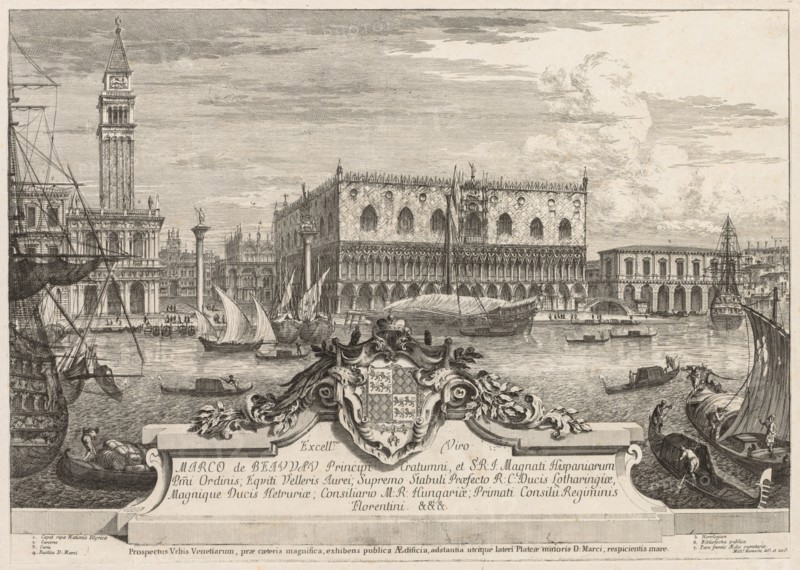 Views of Venice:  The Piazzetta and Ducal Palace, 1741. Michele Marieschi (Italian, 1710-1743). Etching