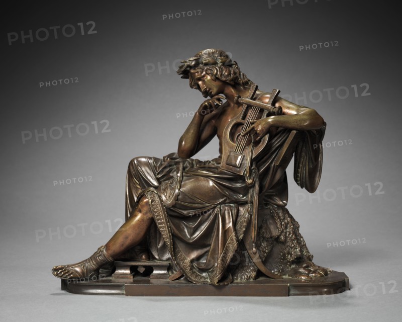 Orpheus, early 1860s. Albert-Ernest Carrier-Belleuse (French, 1824-1887). Bronze; overall: 30.1 x 36.7 x 15.2 cm (11 7/8 x 14 7/16 x 6 in.)