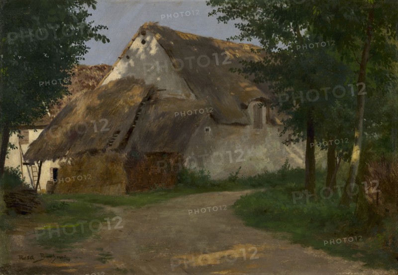 The Farm at the Entrance of the Wood, 1860-1880. Rosa Bonheur (French, 1822-1899). Oil on fabric; unframed: 28.4 x 40.3 cm (11 3/16 x 15 7/8 in.)