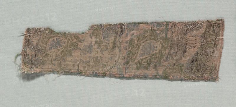 Three Fragments of Italian Gothic Silk, 1350-1399. Italy, second half of 14th century. Lampas weave, brocaded; silk and gold thread; average: 26.5 x 8.5 cm (10 7/16 x 3 3/8 in.)