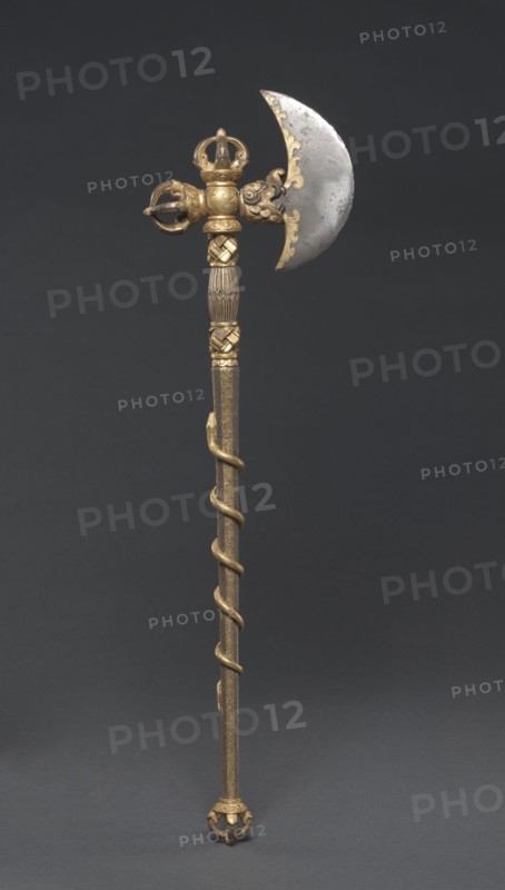 Ritual Weapons, early 1400s. Sino-Tibetan, Derge School, Yongle period (1403-1427). Iron alloy with gold and silver inlay; overall: 40.4 cm (15 7/8 in.).