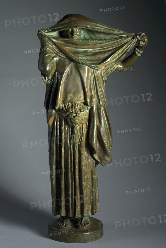 Woman with a Veil, c. 1891. Jean-Léon Gérôme (French, 1824-1904). Bronze; overall: 60.5 x 32.7 cm (23 13/16 x 12 7/8 in.)