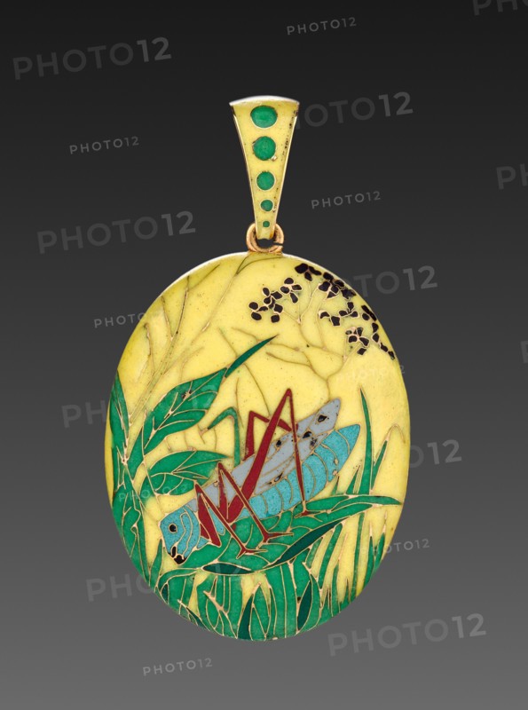 Locket, 1868-1870. Alexis Falize (French, 1811-1898), Antoine Tard (French, active 1860-1889). Gold and cloisonné enamel; overall: 5.4 x 3.1 cm (2 1/8 x 1 1/4 in.).