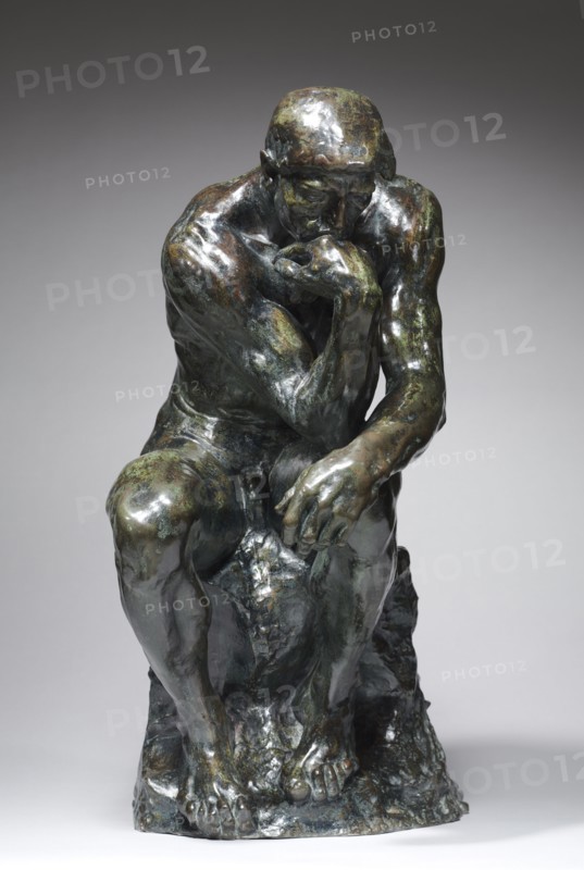The Thinker, c. 1880. Auguste Rodin (French, 1840-1917). Bronze; overall: 70.8 x 34.9 x 59.7 cm (27 7/8 x 13 3/4 x 23 1/2 in.)