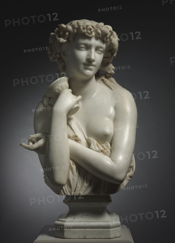 Bacchante, 1863. Jean-Baptiste Clésinger (French, 1814-1883). Marble; overall: 88 x 44.5 x 37.5 cm (34 5/8 x 17 1/2 x 14 3/4 in.)