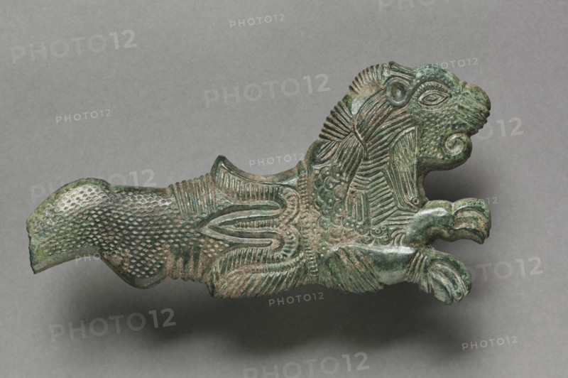 Hippocampus, 400-300 BC. Thrace, 4th Century BC. Bronze; overall: 6.5 x 12 x 1.1 cm (2 9/16 x 4 3/4 x 7/16 in.).