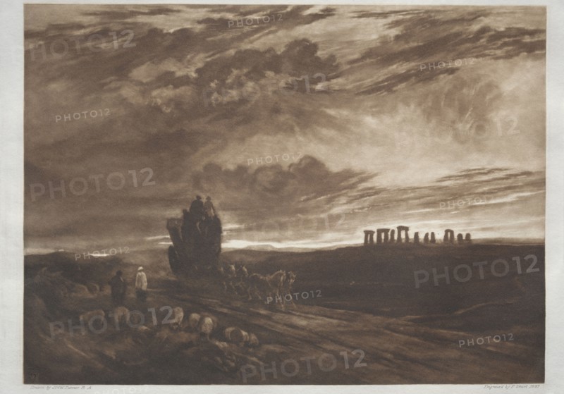 Stonehenge at Daybreak, 1897. Frank Short (British, 1857-1945), after Joseph Mallord William Turner (British, 1775-1851). Mezzotint