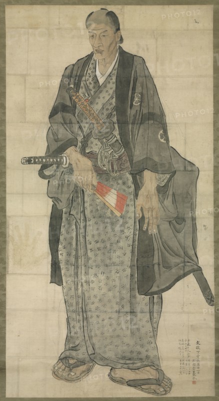 Portrait of Ozora Buzaemon, 1827. Watanabe Kazan (Japanese, 1793-1841). Hanging scroll, ink and color on paper; image: 221.8 x 117.8 cm (87 5/16 x 46 3/8 in.); overall: 256.8 x 131 cm (101 1/8 x 51 9/16 in.); with knobs: 256.8 x 140.5 cm (101 1/8 x 55 5/16 in.).