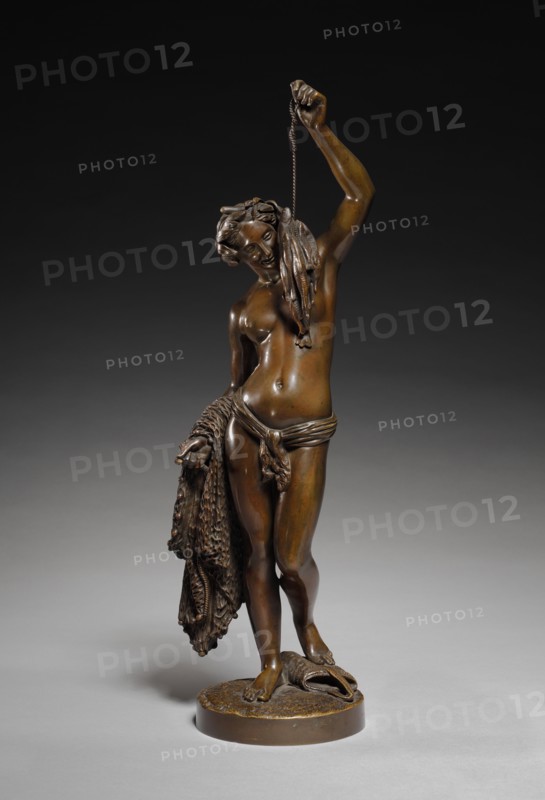 Allegory of Fishing, c. 1840. James Pradier (Swiss, 1790-1852). Bronze; overall: 50.1 x 16.5 x 14.4 cm (19 3/4 x 6 1/2 x 5 11/16 in.)
