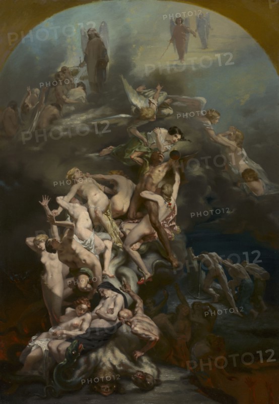 Heaven and Hell, c. 1850. Octave Tassaert (French, 1800-1874). Oil on fabric; framed: 121 x 90.5 x 6.5 cm (47 5/8 x 35 5/8 x 2 9/16 in.); unframed: 100 x 69.5 cm (39 3/8 x 27 3/8 in.)